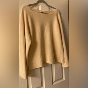 Lafayette 148 butter yellow cashmere sweater M